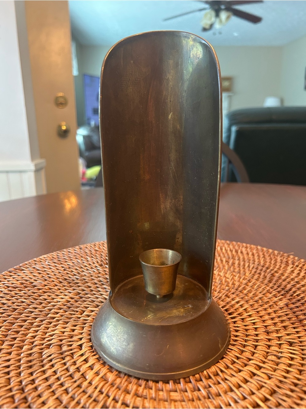 Brass Finish Wall Sconce Candle Holder - Home Accents 9 in tall